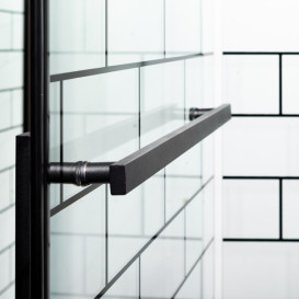 Душевая кабина Insana Berta 1212 90x90 см профиль черный/прозрачное с рисунком стекло А0048482