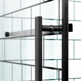 Душевая кабина Insana Berta 1212 90x90 см профиль черный/прозрачное с рисунком стекло А0048482