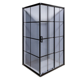 Душова кабіна Insana Domina 100x100 см без піддону профіль чорний/тоноване скло А0046222