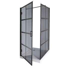 Душова кабіна Insana Dora B 90x90 см профіль чорний/прозоре скло А0052303