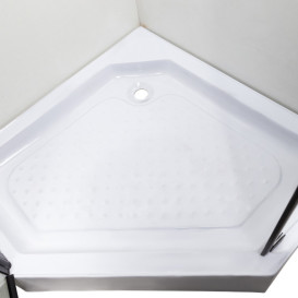 Душова кабіна Insana Ethna Black P91 90x90 см профіль чорний/прозоре скло А0048356