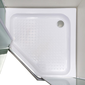 Душевая кабина Insana Flavia 90x90 см профиль браш/рифленое матовое стекло А0048488