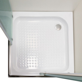 Душова кабіна Insana LAMIJA біла 90x90 профіль браш/рифлене скло А0048477