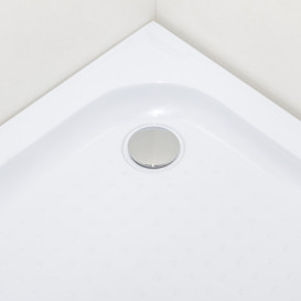 Душова кабіна Insana LAMIJA біла 90x90 профіль браш/рифлене скло А0048477