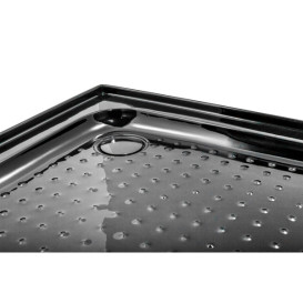 Душова кабіна Insana Mira Black P 92/5 B LN 90x90 см профіль чорний/скло з малюнком А0048480