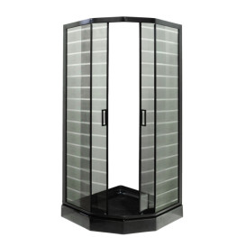 Душова кабіна Insana Mira Black P 92/5 B LN 90x90 см профіль чорний/скло з малюнком А0048480