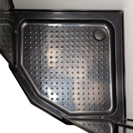 Душова кабіна Insana Mira Black P 92/5 B LN 90x90 см профіль чорний/скло з малюнком А0048480