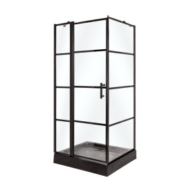 Душова кабіна Insana Patricia 100x100 см профіль чорний/скло прозоре А0052741