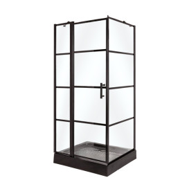 Душова кабіна Insana Patricia 100x80 см профіль чорний/скло прозоре А0051354