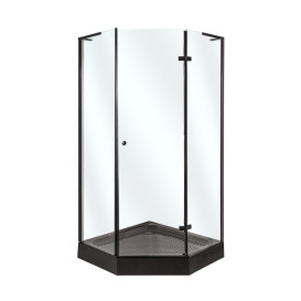 Душова кабіна Insana Romilda 100x100 см профіль чорний/скло прозоре А0051347