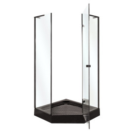 Душова кабіна Insana Romilda 100x100 см профіль чорний/скло прозоре А0051347