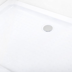 Душова кабіна Insana Venza 121 LN 120х80 см профіль чорний/прозоре з малюнком скло А0048483