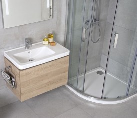 Душова кабіна Jika Cubito Pure 90х90 см профіль хром прозоре скло H2532420026681