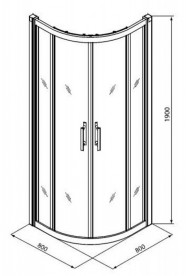 Душевая кабина Kolo GEO 6 80x80х190 часть 2/2 без поддона GKPG80R22003B