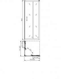 Душевая кабина Kolo GEO 6 80x80х190 часть 1/2 без поддона GKDK80222003A