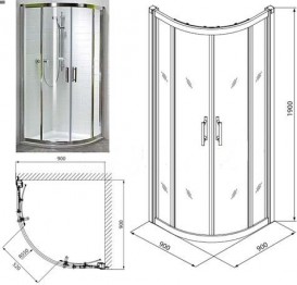 Душова кабіна Kolo GEO 6 90х90х190 частина 2/2 без піддону GKPG90205003B