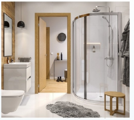 Душевая кабина Kolo Geo 90x90 стекло прозрачное профиль серебряный блеск 560.121.00.3