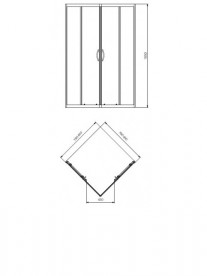 Душевая кабина Kolo Rekord 80х80х185 без поддона PKDK80222003