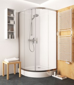 Душова кабіна Kolo Rekord напівкругла 90х90 см з піддоном KOLO First PKPG90222003 + XBN1690000