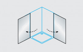 Душевая кабина Kolpa San Andromeda Q B 90х90 см профиль черный/прозрачное стекло Clean Coat 516490