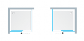 Душова кабіна Kolpa San Avior Soft TK 140x80/K-R права профіль хром/прозоре скло 514520