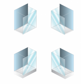 Душевая кабина Kolpa San Corona TK OPEN 140X80 см L левая профиль хром/прозрачное стекло 508420