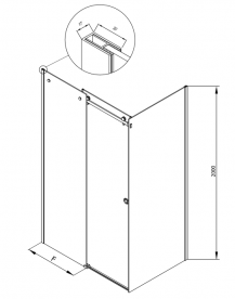 Душова кабіна Kolpa San Dorsa TK 120X80/K профіль хром/прозоре скло 513970