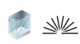 Душова кабіна Kolpa San Flex TS 120 + TS 55/K-L 120x55 см ліва профіль хром/прозоре скло 516990