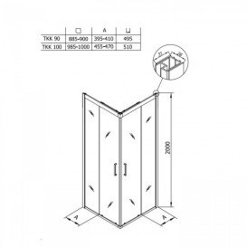 Душова кабіна Kolpa-san Pulsar TKK 90 / K прозорий 560166