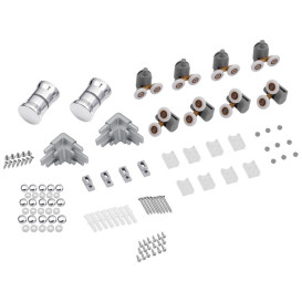 Душевая кабина Kroner KRP EifelQCFL9090 90х90 см профиль сатин стекло с рисунком CV029569