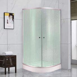 Душевая кабина Kroner KRP HarzCFF9090 90х90 см профиль сатин рифленное стекло CV029560