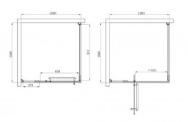 Душова кабіна квадратна Devit Comfort 1000x1000 мм профіль хром/скло сіре FEN2223G