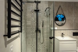 Душевая кабина квадратная Volle De la Noche 90х90 см профиль черный стекло прозрачное 10-40-194black