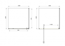Душевая кабина Primera Frame распашная 100х100 хром/прозрачное стекло SHRC56106