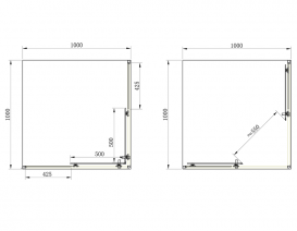 Душова кабіна Primera Frame розсувна 100х100 хром / сіре скло SHRG53106