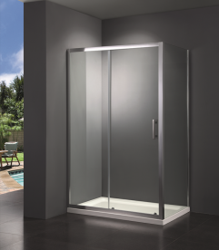 Душова кабіна Primera Frame розсувна 120х80 хром / прозоре скло SHRC55126