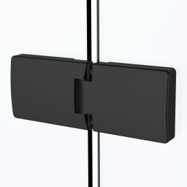 Душова кабіна прямокутна Valle De la Noche 120х90 см профіль чорний скло прозоре 10-40-195-black