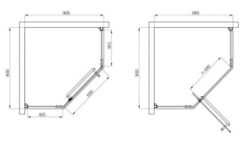 Душова кабіна п'ятикутна Devit Comfort 900x900 мм профіль хром/скло сіре FEN0123G