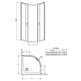 Душова кабіна Radaway Afrodita 80х80 см профіль хром / прозоре скло 30112-01-01NA