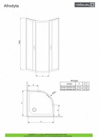 Душова кабіна Radaway Afrodyta 90х90 см профіль хром скло графіт 30102-01-05NA