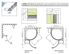 Душевая кабина Radaway Almatea PDJ 90х90 правая профиль хром/коричневое стекло 30702-01-08N