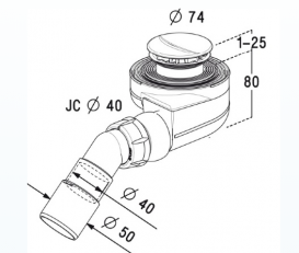 Душевая кабина Radaway Classic A 80x80 стекло прозр + поддон + сифон (30010-01-01+S4TIA8080-08+ТВ50Р)