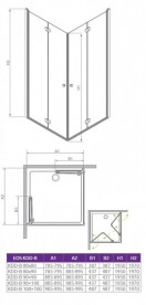 Душевая кабина Radaway Eos KDD-B 90х100 см без порога хром стекло интимато 37353-01-12NB