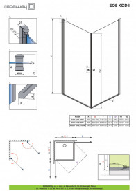 Душевая кабина Radaway Eos KDD I распашная 90х90 см хром/прозрачное стекло 137203-01-01