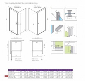 Душевая кабина Radaway Eos KDJ 90х100 см левая профиль хром прозрачное стекло 37533-01-01NL