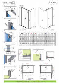 Душова кабіна Radaway Eos KDS I орна 100Lх80 см хром/прозоре скло 137550-01-01L