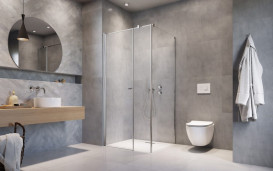 Душевая кабина Radaway Eos KDS I распашная левая 140Lх100 см хром/прозрачное стекло 137558-01-01L