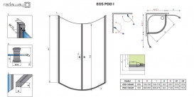 Душевая кабина Radaway Eos PDD I 90х90 см хром/прозрачное стекло 137603-01-01