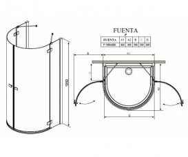 Душевая кабина Radaway Fuenta P 100х90 профиль хром/прозрачное стекло 381011-01N