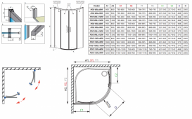Душевая кабина Radaway Idea Black PDD 90x90 чёрный профиль/прозрачное стекло 387139-01-01+387140-54-01